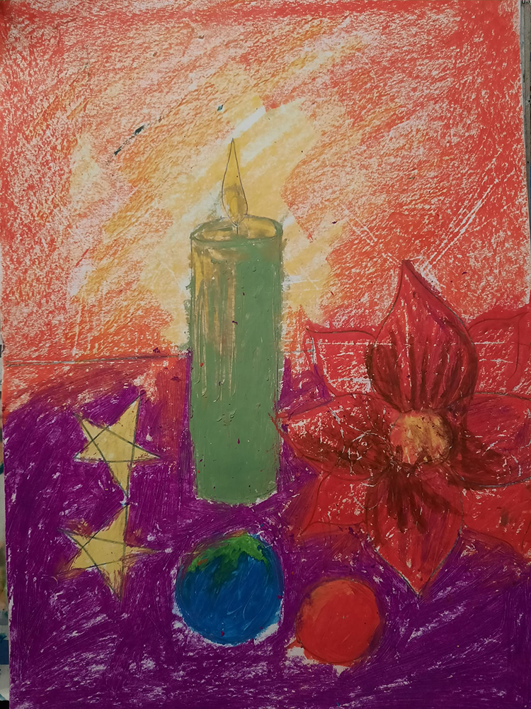 Painting by Shrenik Rangaswamy 7 years old